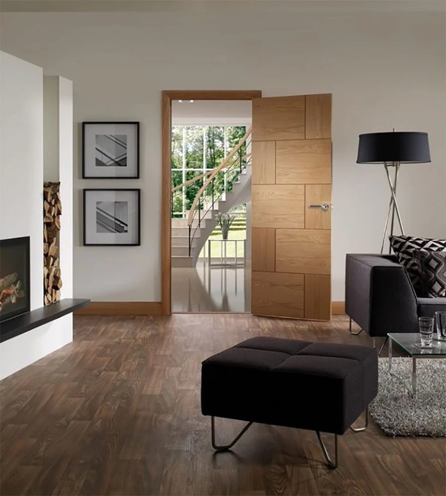 XL Joinery Ravenna Contemporary Unfinished Oak Internal Flush FD30 Fire Door - Image 2