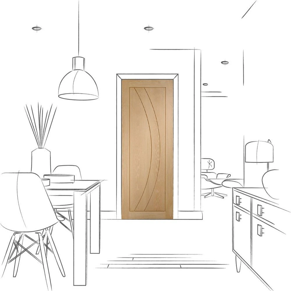 XL Joinery Salerno Unfinished Oak Internal Door - Image 4