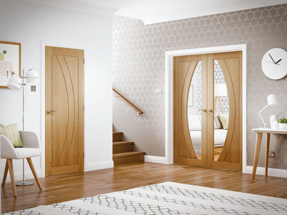 XL Joinery Salerno Unfinished Oak Clear Glass Internal Door - Image 2