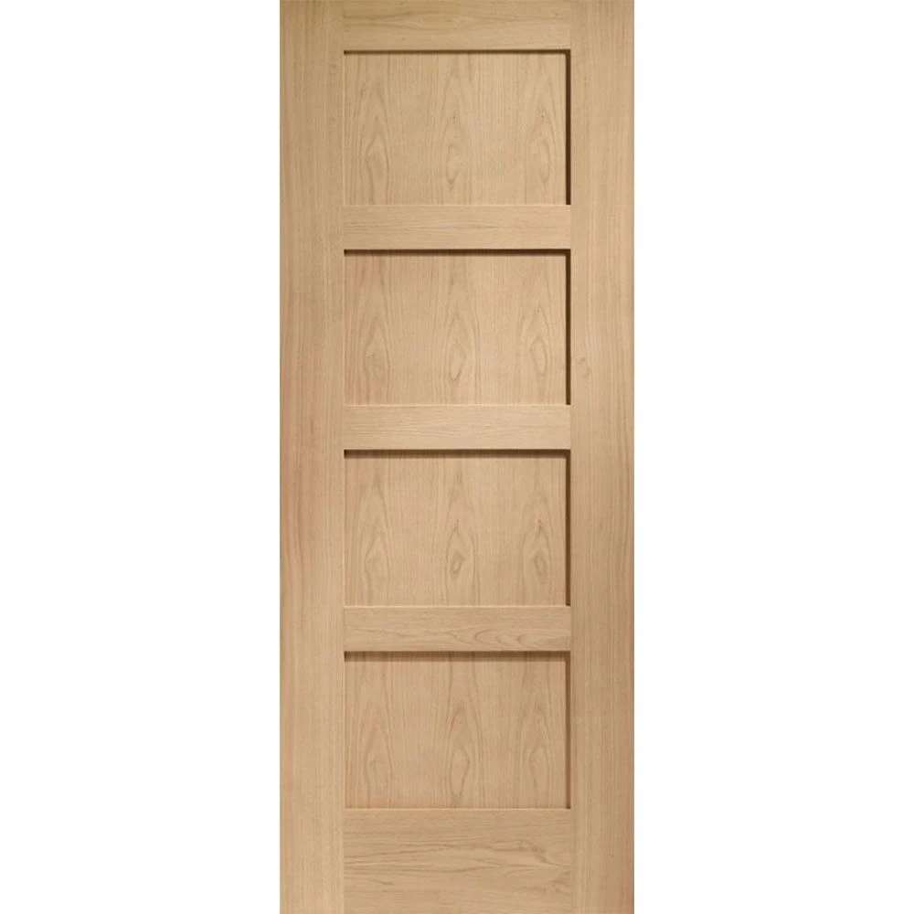 XL Joinery Shaker 4 Panel Unfinished Oak Internal Door - Image 6
