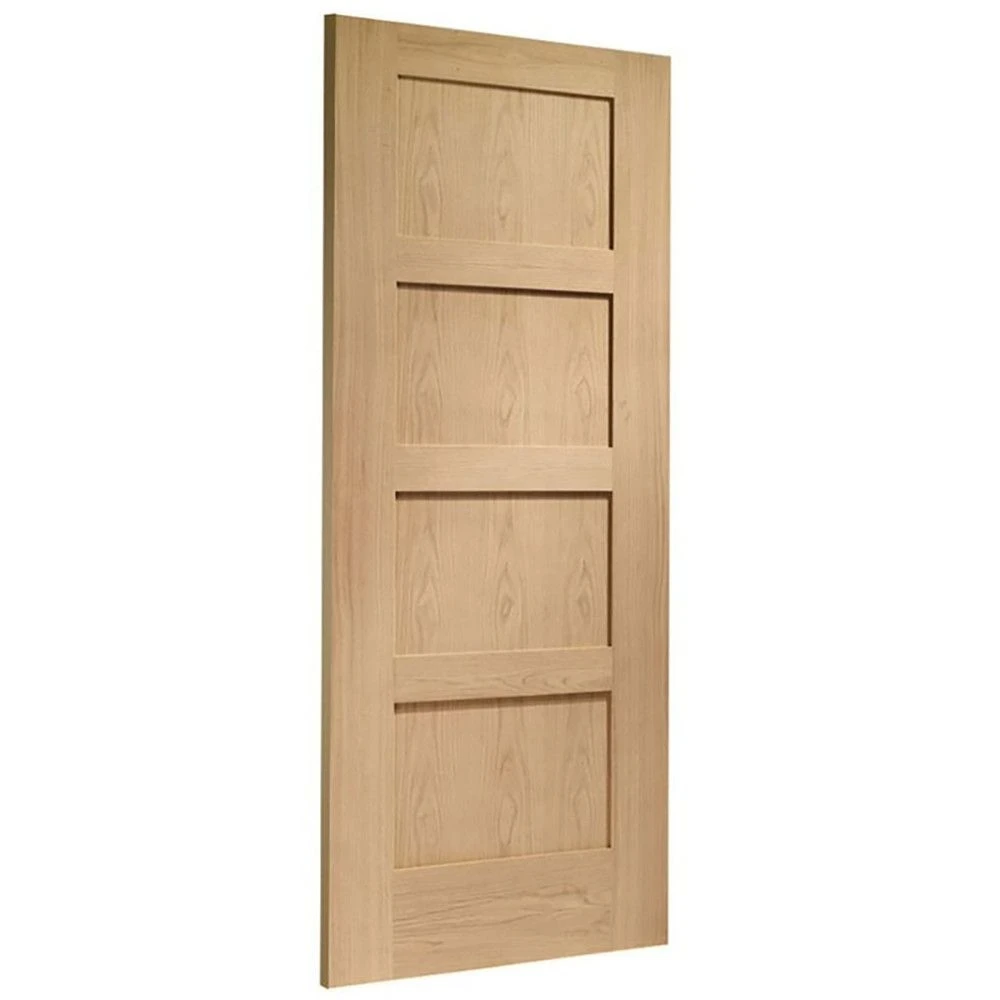 XL Joinery Shaker 4 Panel Unfinished Oak Internal Door - Image 2