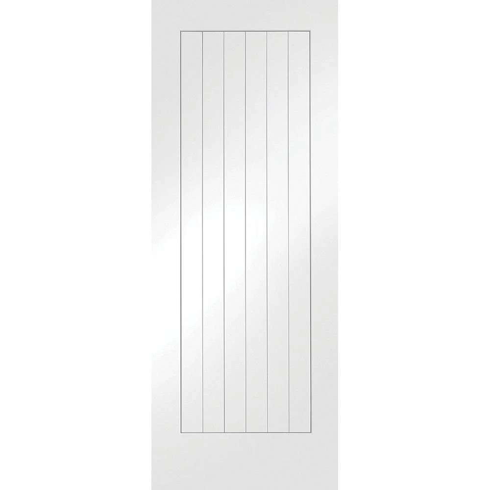 XL Joinery Suffolk Vertical Cottage Panel White Primed Internal FD30 Fire Door - Image 4