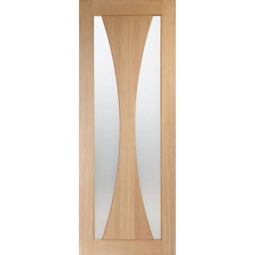XL Joinery Internal Oak Verona 2 Light Clear Glass Fire Door FD30 - Image 5