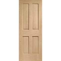 XL Joinery NRM Victorian 4 Panel Fully Finished Oak Internal FD30 Fire Door
