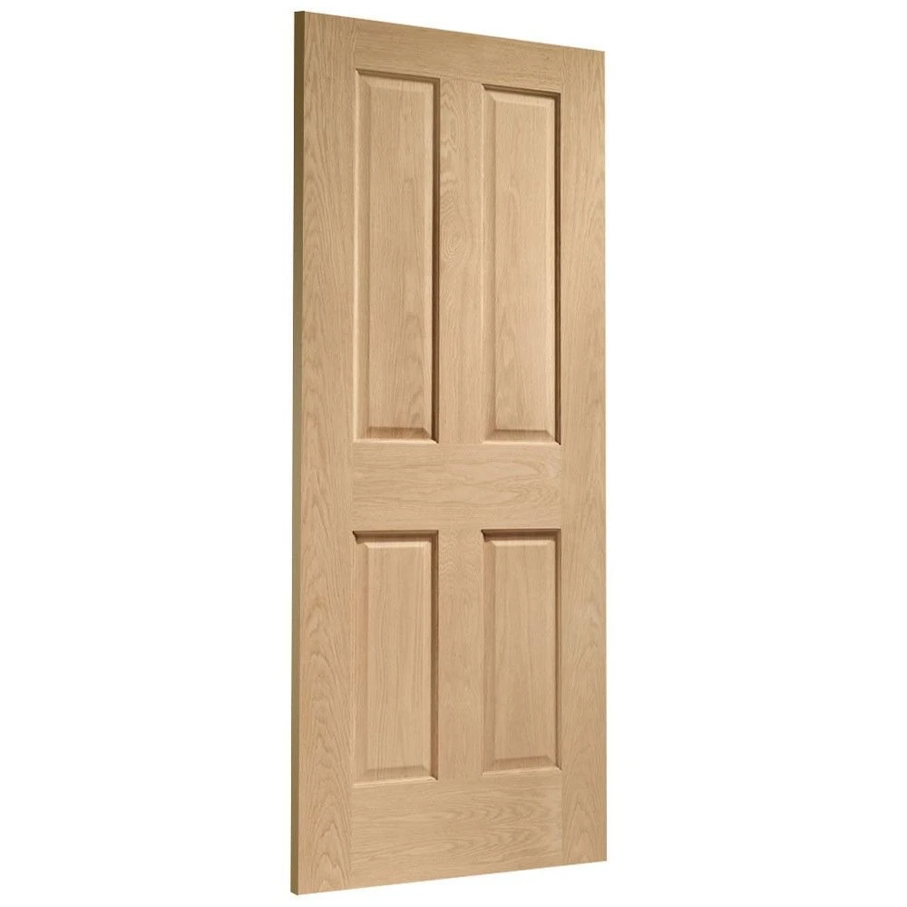 XL Joinery Traditional NRM Victorian 4 Panel Unfinished Oak Internal Door - Image 7