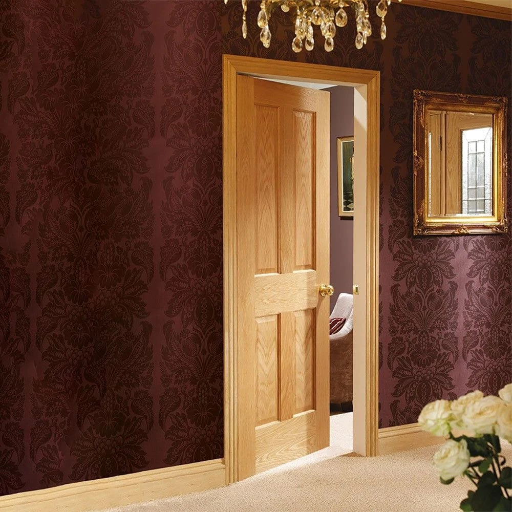 XL Joinery Raised Mouldings Victorian 4 Panel Unfinished Oak Internal Door - Image 3