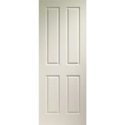 XL Joinery Pre-Finished White Moulded Victorian 4 Panel Internal Door