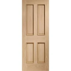 XL Joinery Raised Mouldings Victorian 4 Panel Unfinished Oak Internal FD30 Fire Door