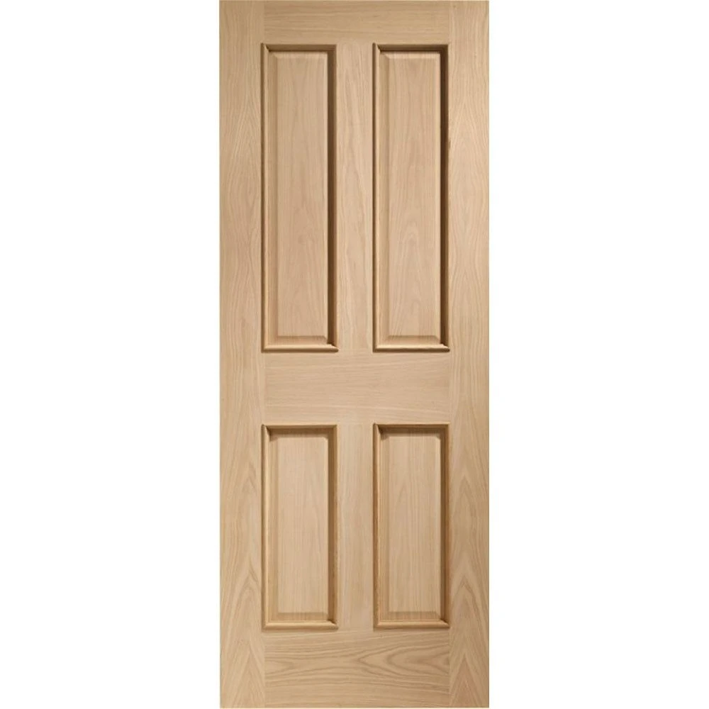 XL Joinery Raised Mouldings Victorian 4 Panel Unfinished Oak Internal Door