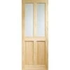XL Joinery Victorian Unfinished Pine Clear Glazed Internal Door