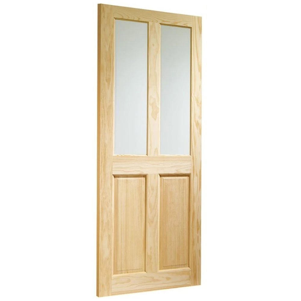 XL Joinery Victorian Unfinished Pine Clear Glazed Internal Door - Image 4