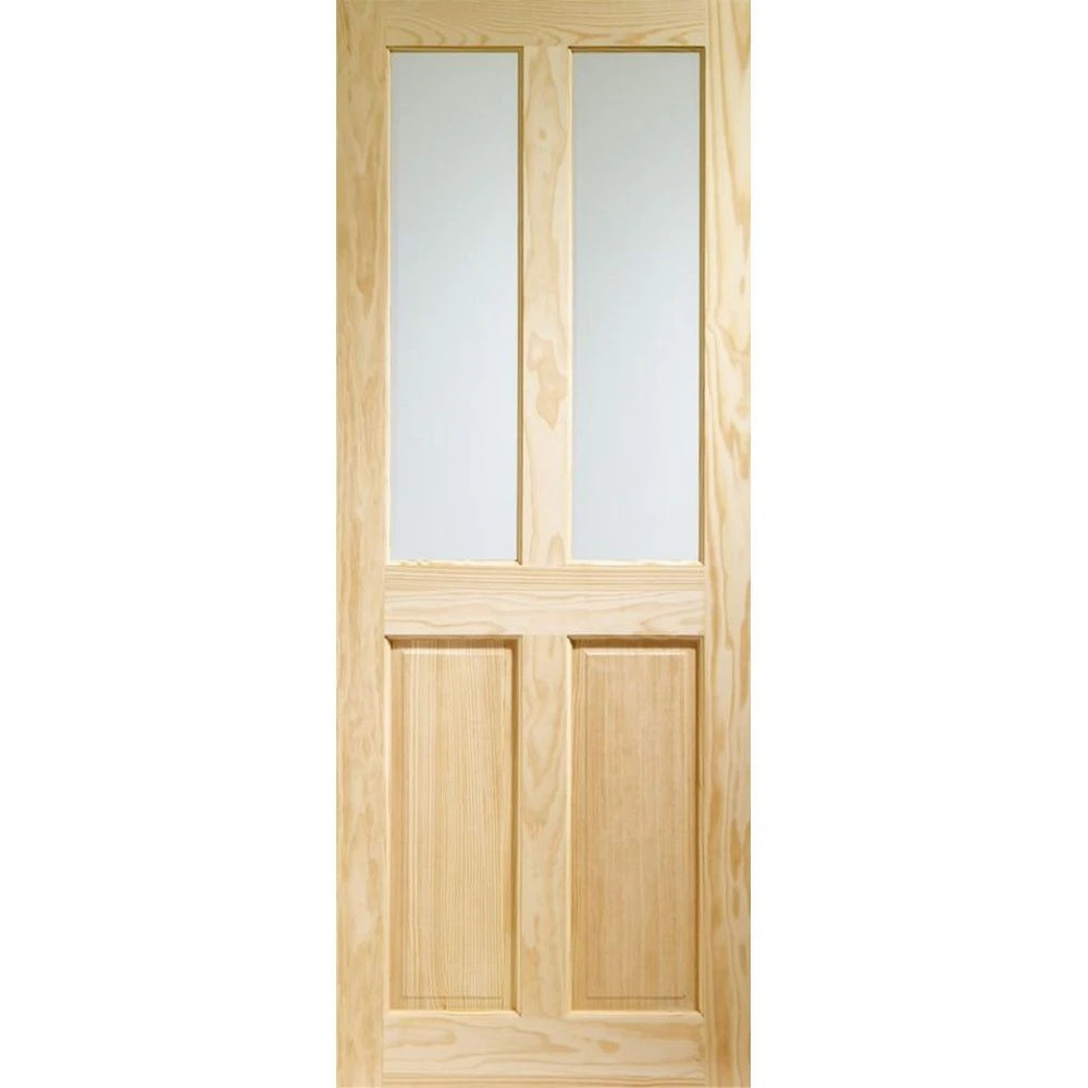 XL Joinery Victorian Unfinished Pine Clear Glazed Internal Door