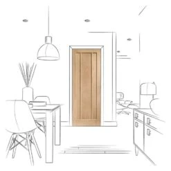 XL Joinery Worcester Panel Unfinished Oak Internal FD30 Fire Door