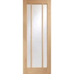 XL Joinery Worcester Unfinished Oak Worcester Clear Glass Internal Door