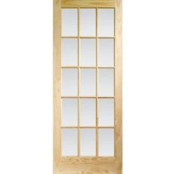 XL Joinery SA77 Unfinished Pine 15 Light Clear Glazed Internal Door